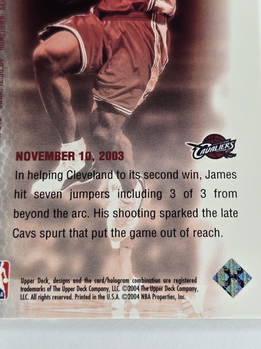 LeBron James Rookie Basketball Card Phenominal Beginning Red Jersey Cavaliers - Picture 12 of 15